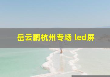 岳云鹏杭州专场 led屏